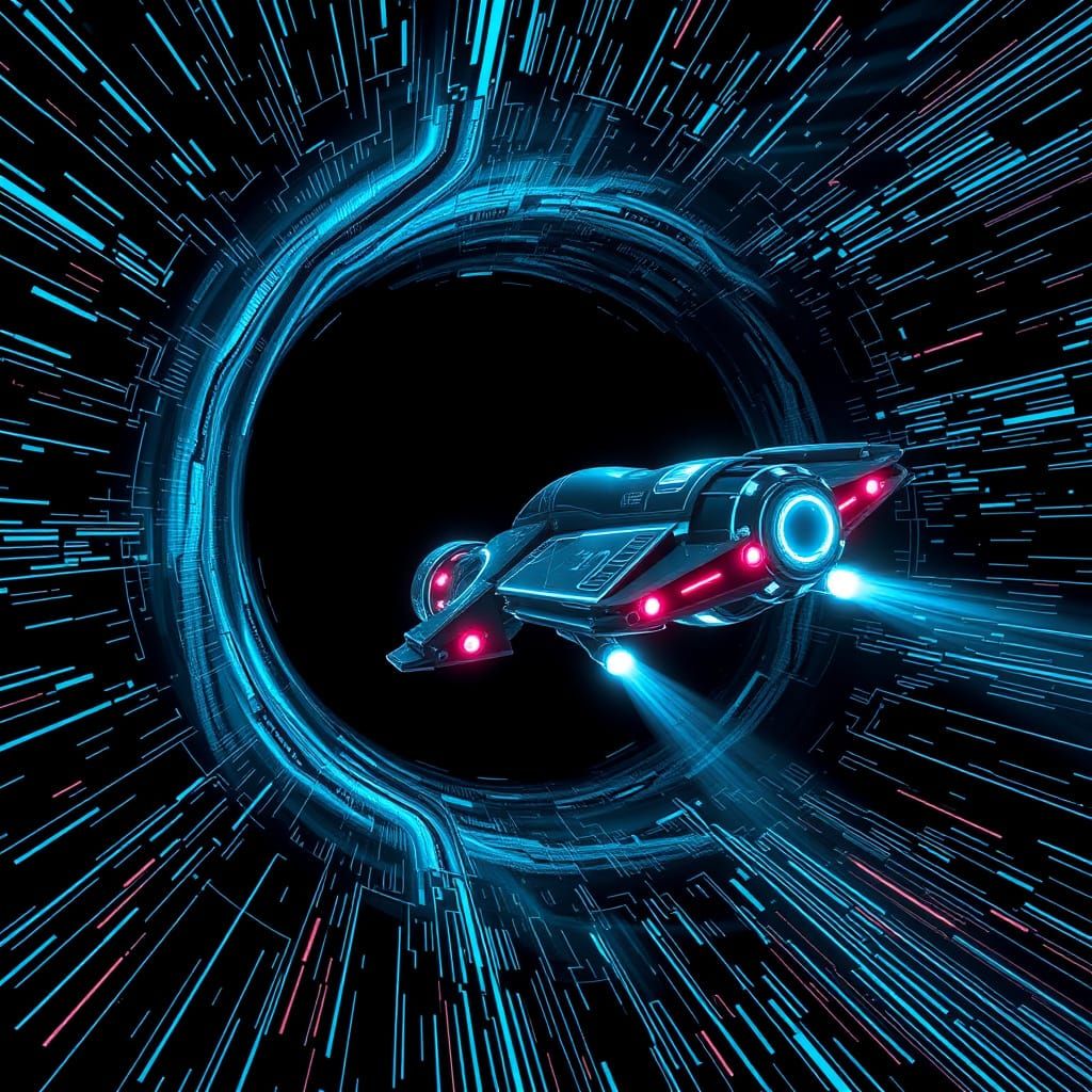 Tron Spacecraft Pulled into Black Hole