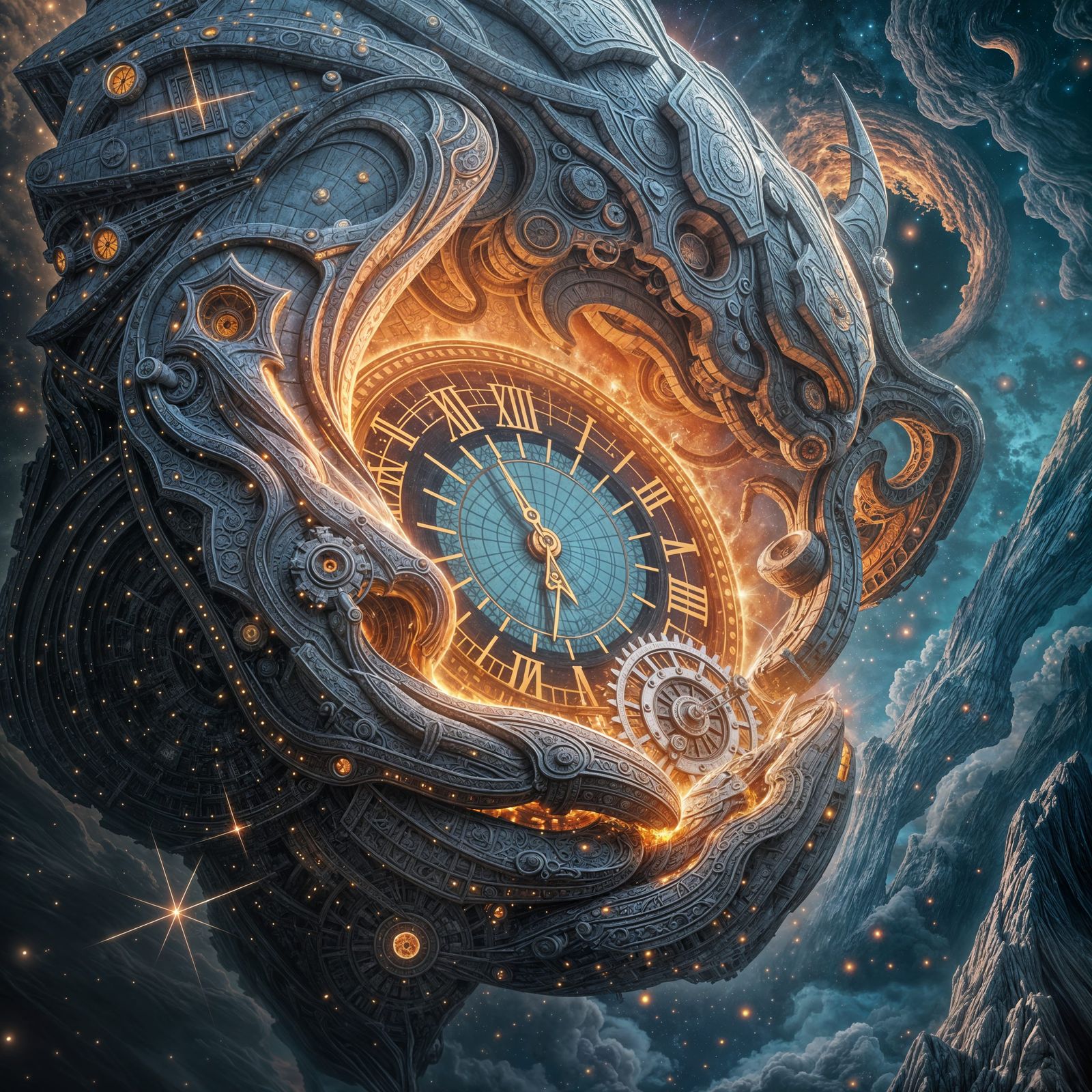 Mysterious Time Keeper in Deep Fantasy World