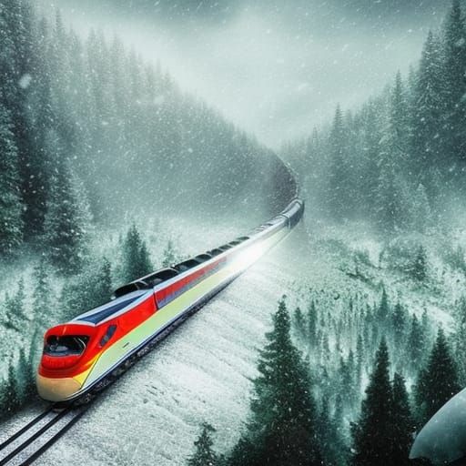 Magical Train Journey Through Snow and Rainforest