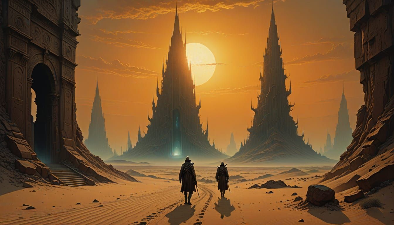 Rabbit Tracker Navigating Desert Ruins