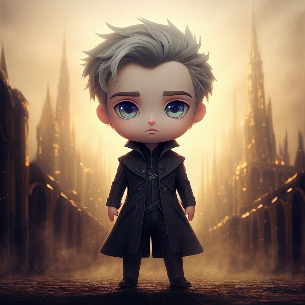 Chibi Rhysand in Velaris: LightWave 3D Fantasy Art