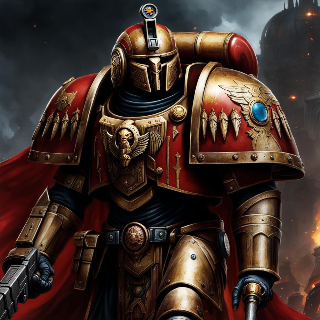 Horus Lupercal: A Grimdark 40k Portrait