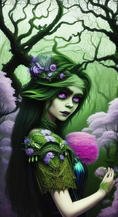 Fierce Winged Goblin in Magical Forest