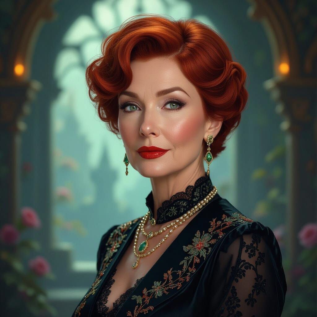 Mystical Portrait of Elegant Elderly Woman: Fantasy Concept ...