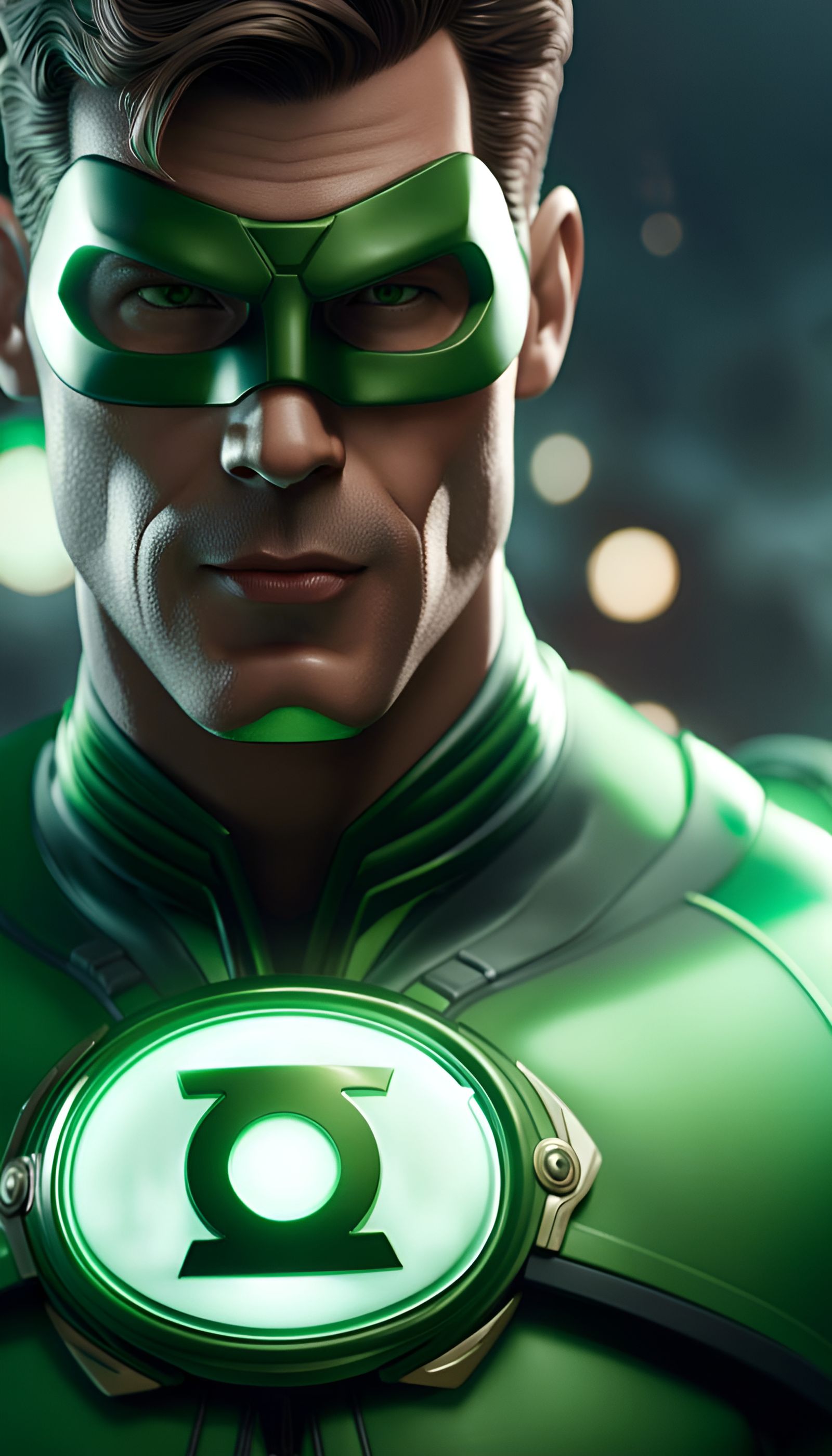 Dieselpunk Green Lantern Portrait by Greg Rutkowski
