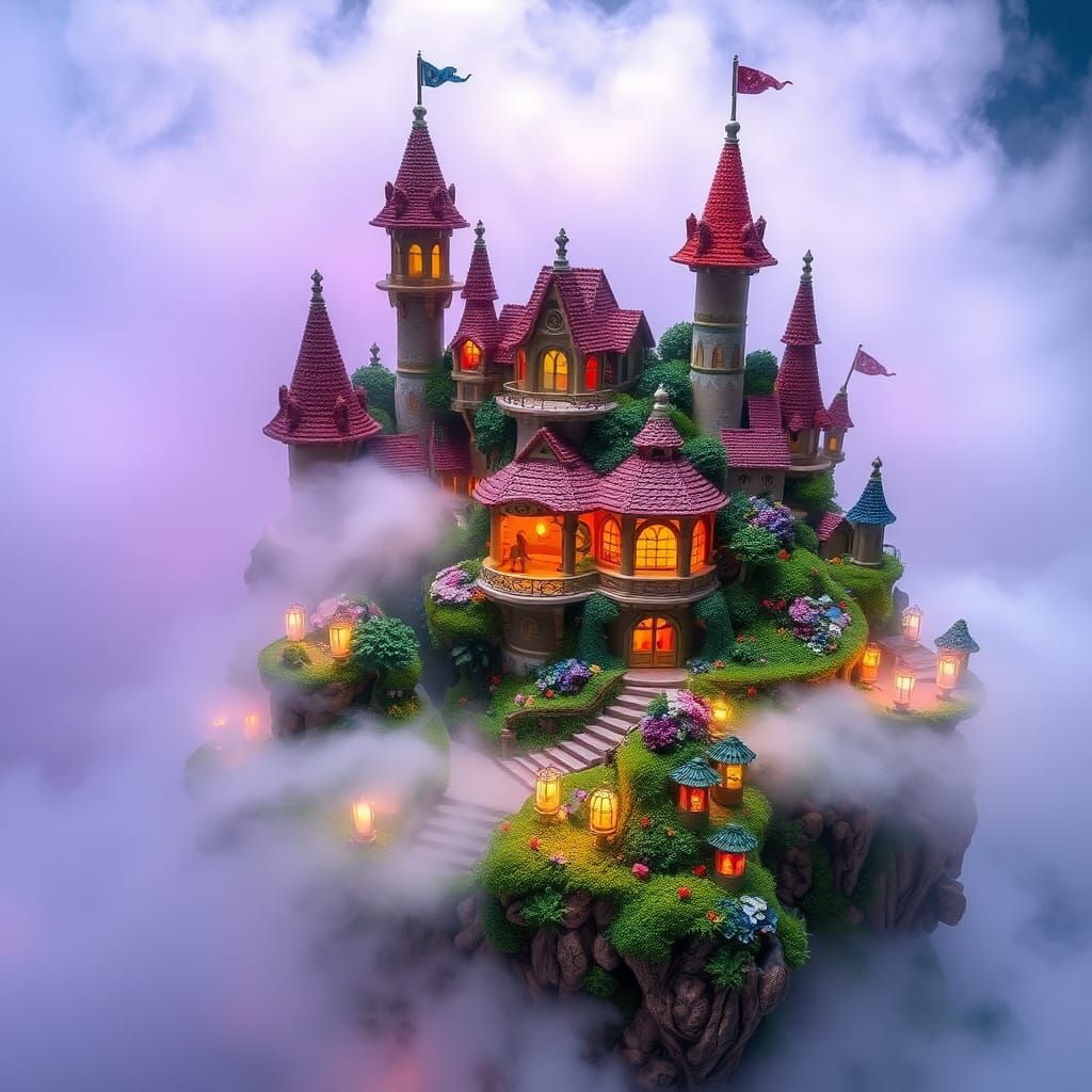Mystical Toy Island in Dreamscape Style