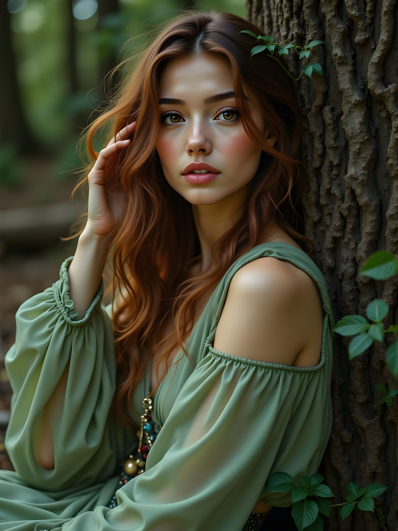 Vintage Portrait of a Lovely Norse Goddess