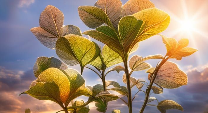 Steampunk Glass Hydrangea in Golden Hour Light