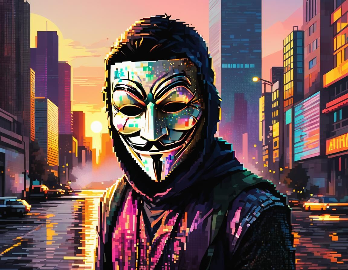 Anonymous Ray as Pixel Art