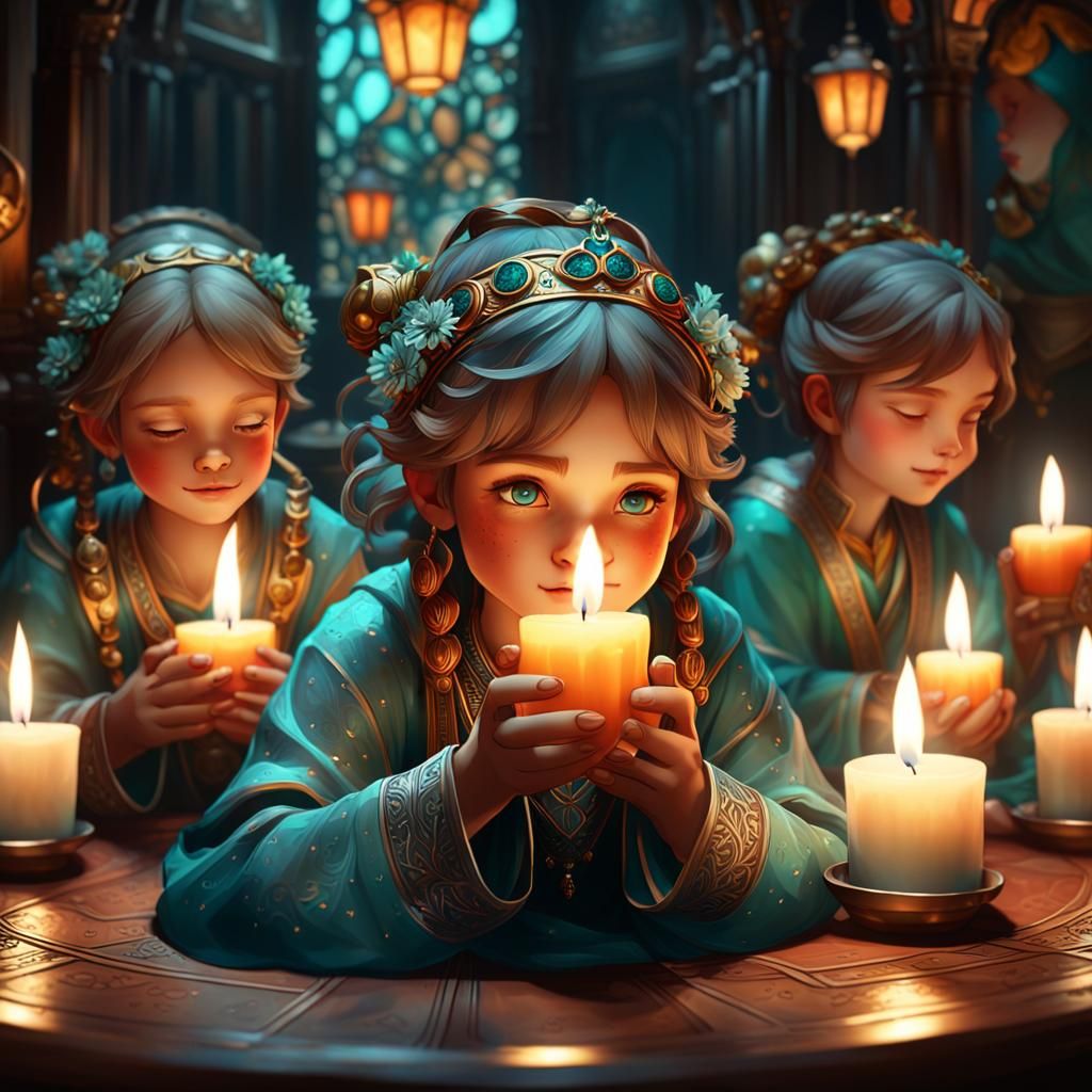 Inviting Candlelight Scene in Dynamic Lighting