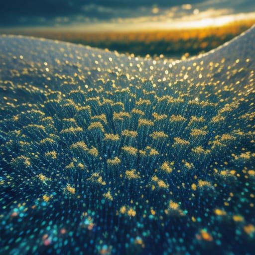 Summer's Vibrant Kinetic Dance in Pointillist Splendor