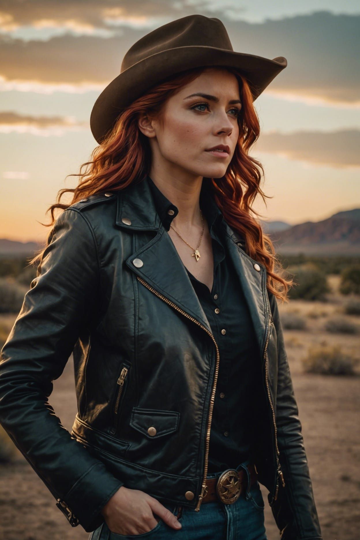 Sunset Shimmer as Cowboy in Vintage Film Still