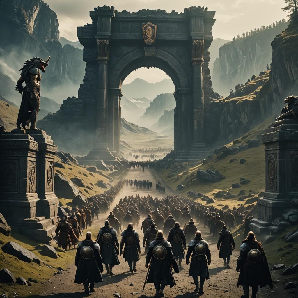 Heroes at Valhalla Gate: Cinematic Film Still