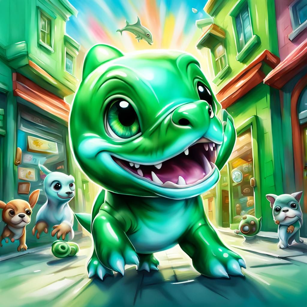 Chibi LCD Walks to Town: Airbrush Street Art