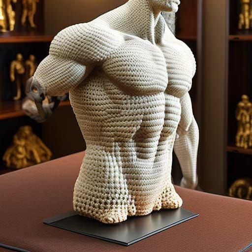 Renaissance Chiron Centaur 3D Crochet Sculpture