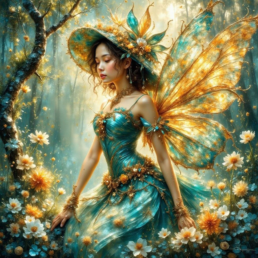 Ethereal Fairy in Exquisite Flux Style