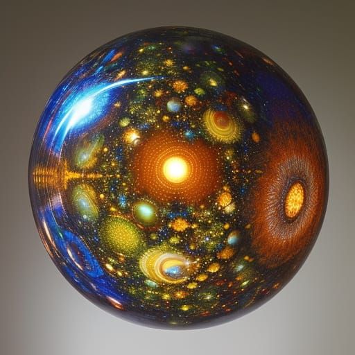Psychedelic Sphere Splash in High Detail