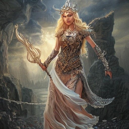 Ethereal Norse Goddess Freyja Portrait