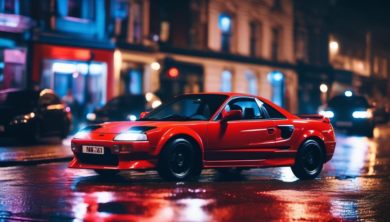 Toyota MR2 Drifting on London Streets at Night