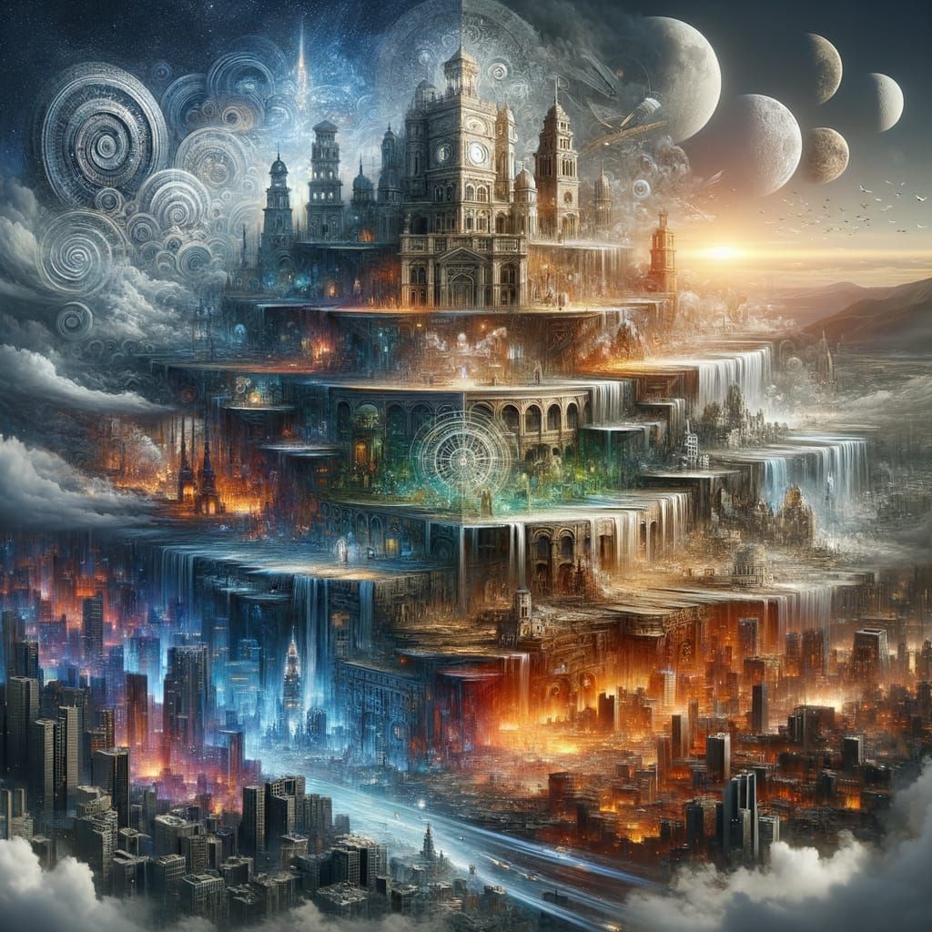 Epic Dreamscape: Layers of Time in Digital Art