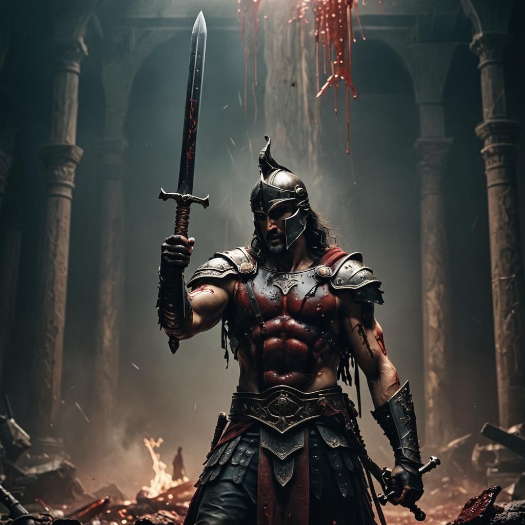 Ares: God of War in Dramatic Cinematic Still