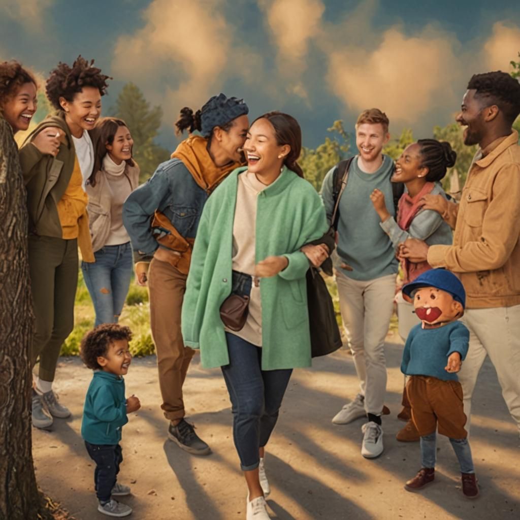 Friends Laughing in Soft Natural Light