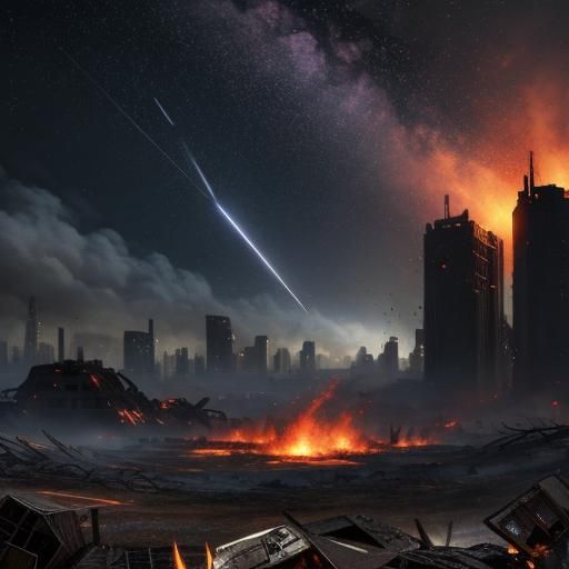 Apocalyptic Meteor Shower Destroys Dystopian City