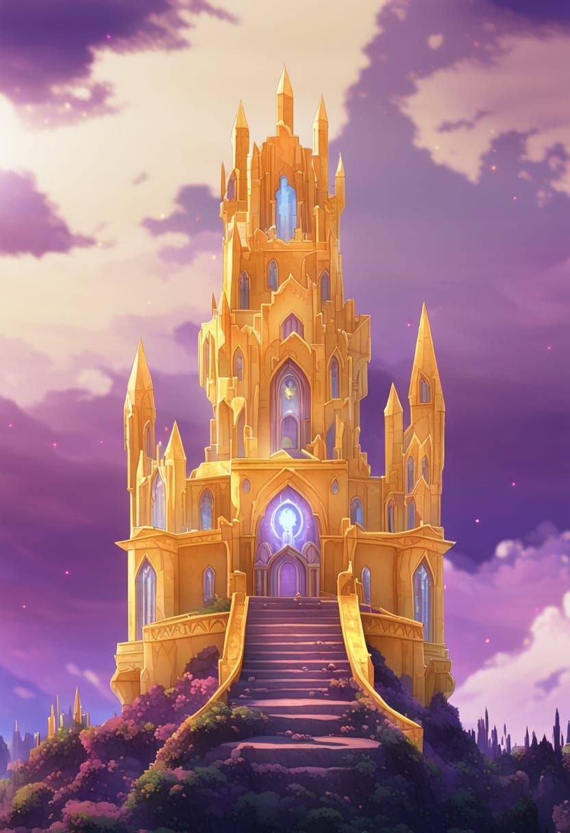Crystal Castle Overlooking City on Etheria