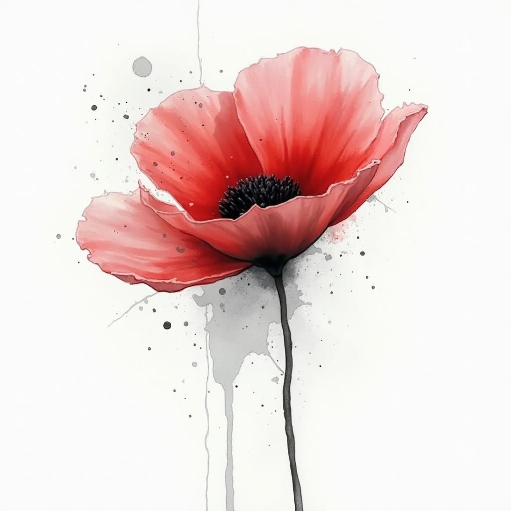 Vibrant Watercolor Florals with Expressive Brushstrokes