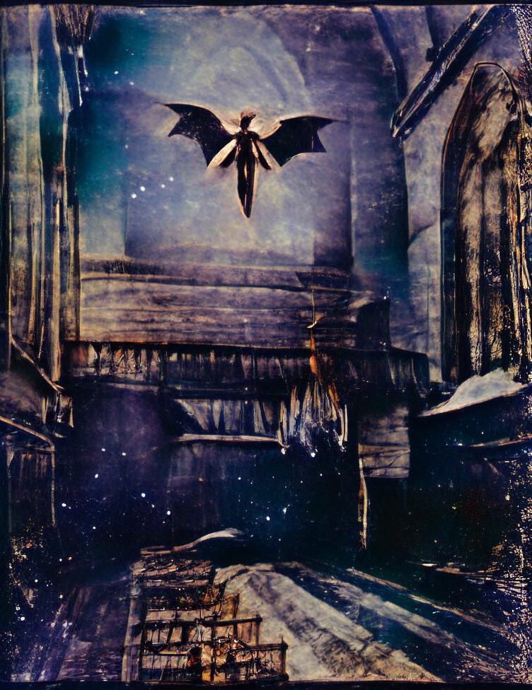 Winged Morningstar Captured on Polaroid Film
