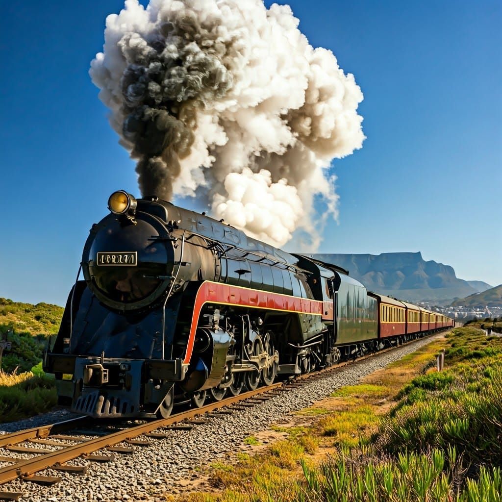 Victorian Steam Train on Cape Town Coastal Route