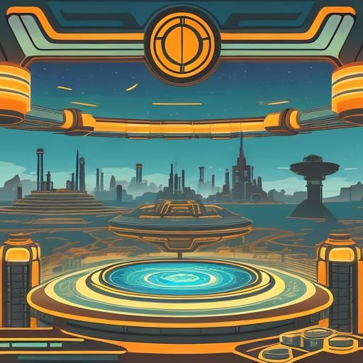 Solarpunk Game Tileset in Retro Seventies Style