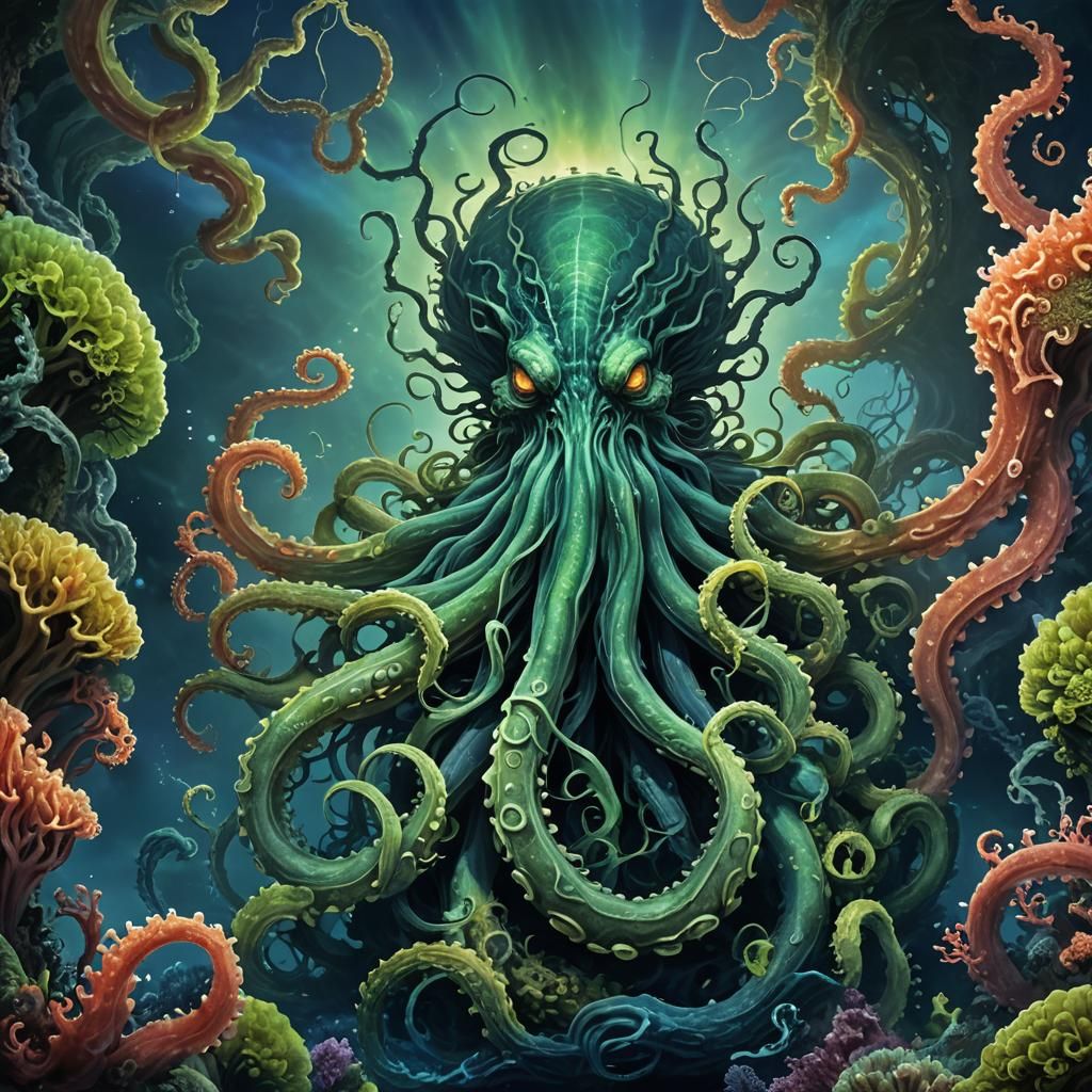 Kraken Rises from Deep Blue Abyss