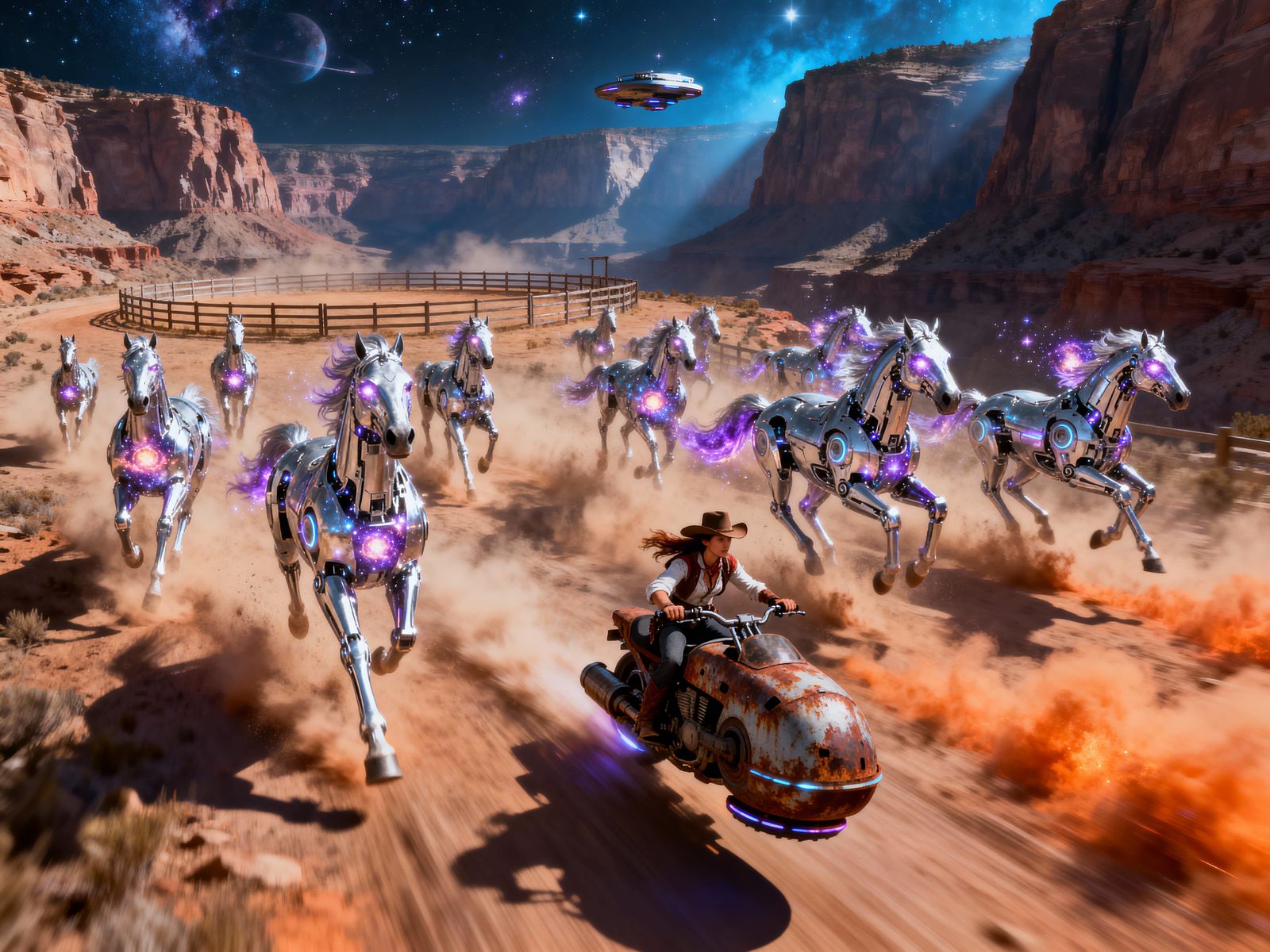 Cosmic Mustang Stampede with Space Cowgirl