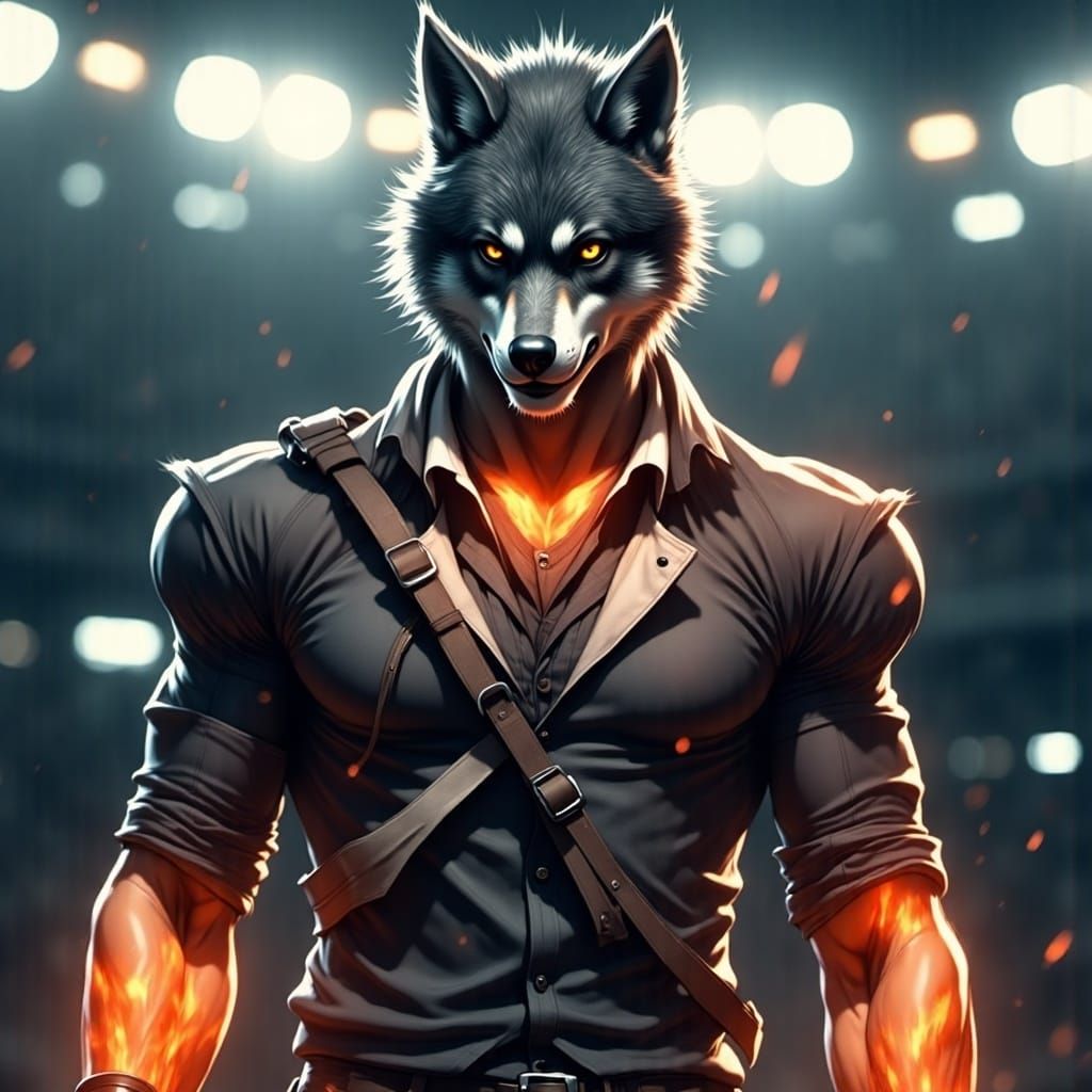 Werewolf Quarterback Transformation Under Stadium Lights