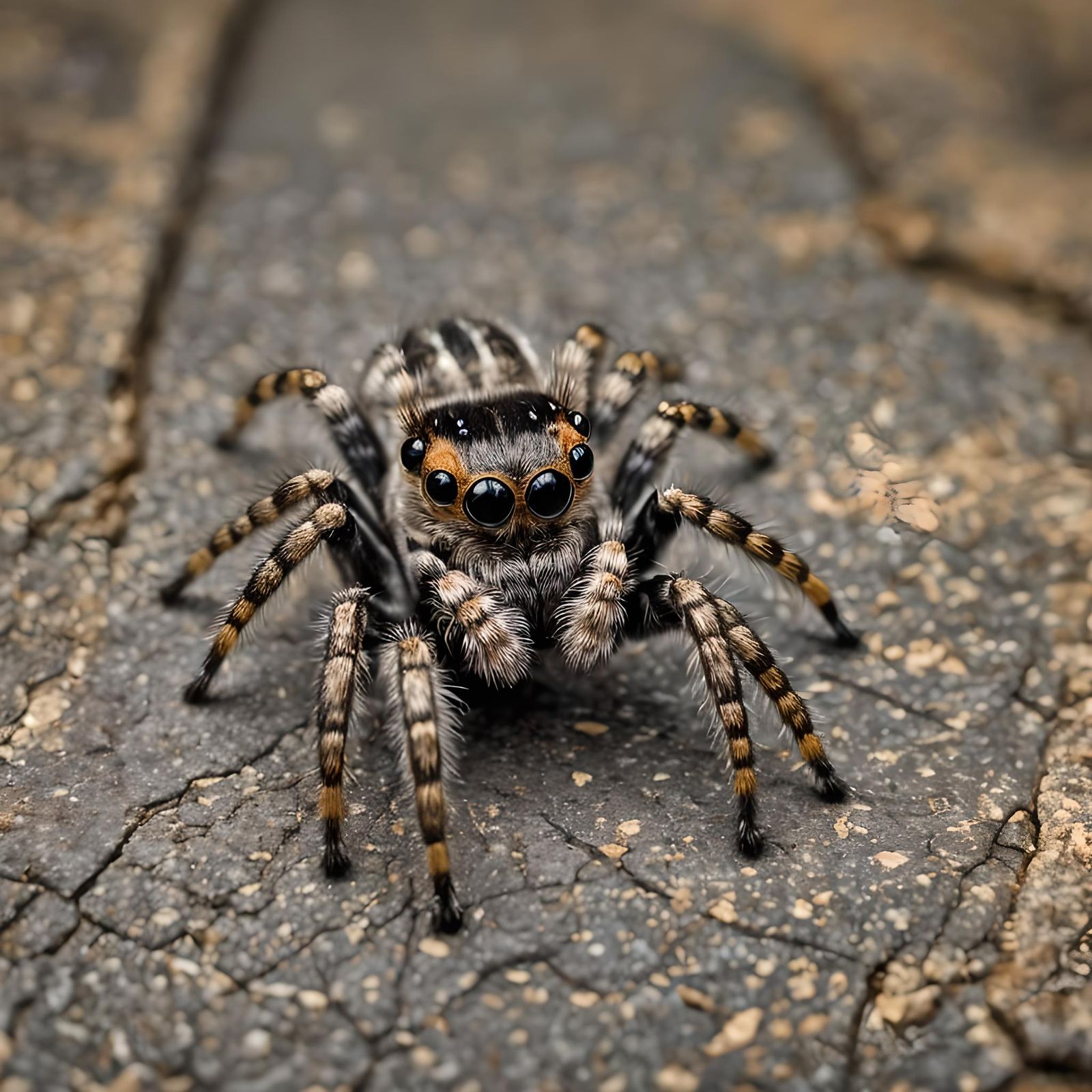 Jumping Spider Portrait in Natural Light