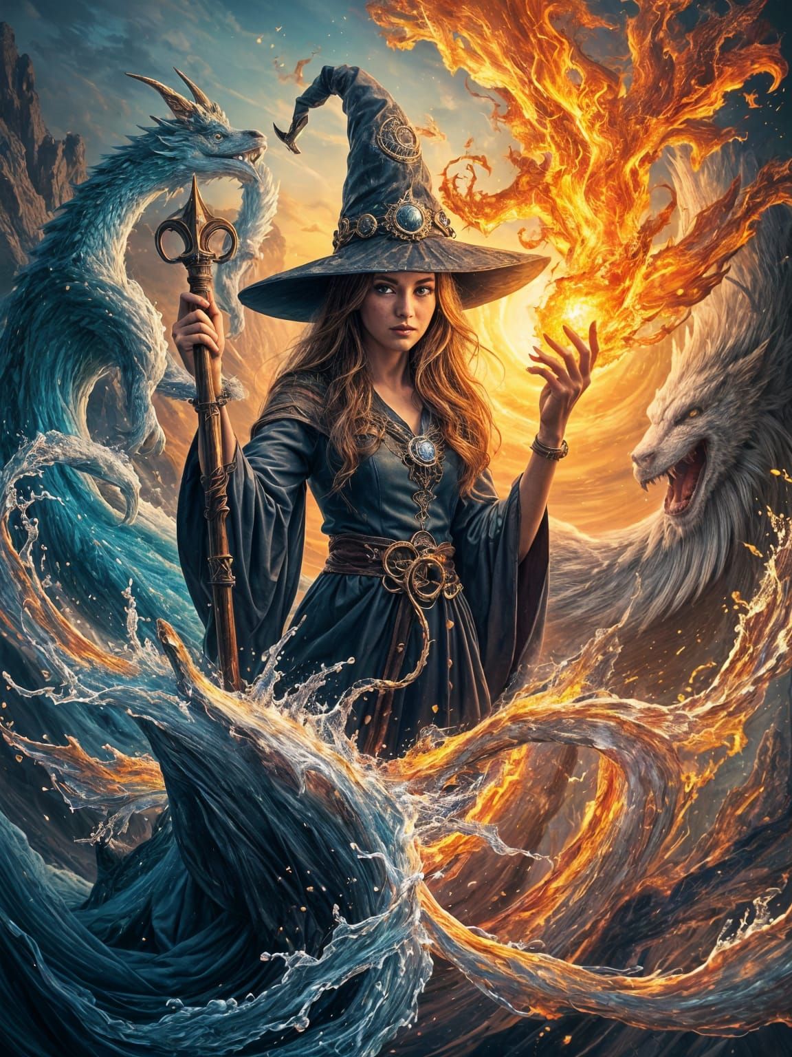 Elemental Witch Controls Maelstrom of Mana
