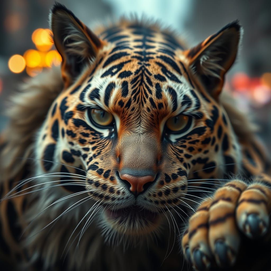 Hyperrealistic Cityscape in Moody Atmospheric Conditions