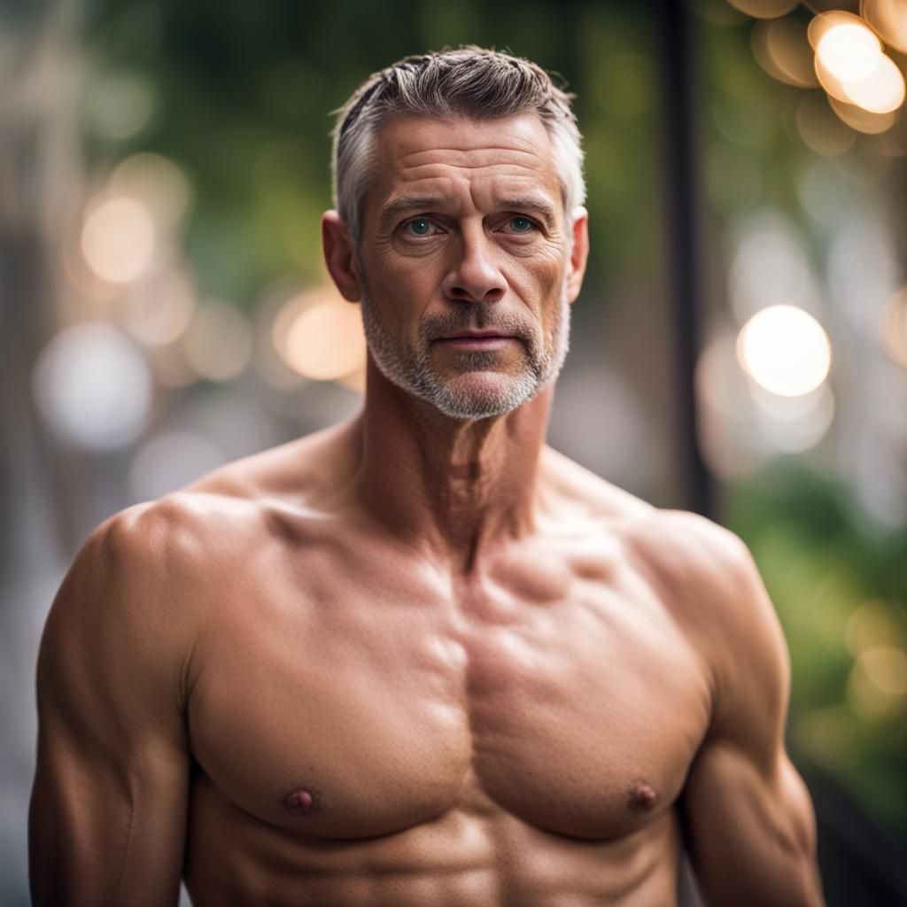 Man with Flat Stomach: Professional Photography