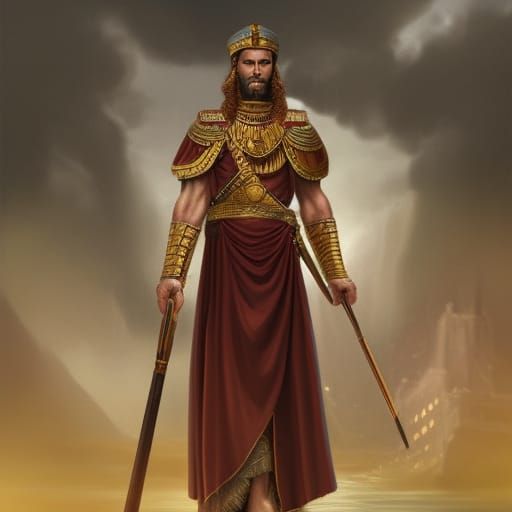 Greek Officer in Egyptian Royal Dress, Matte Painting
