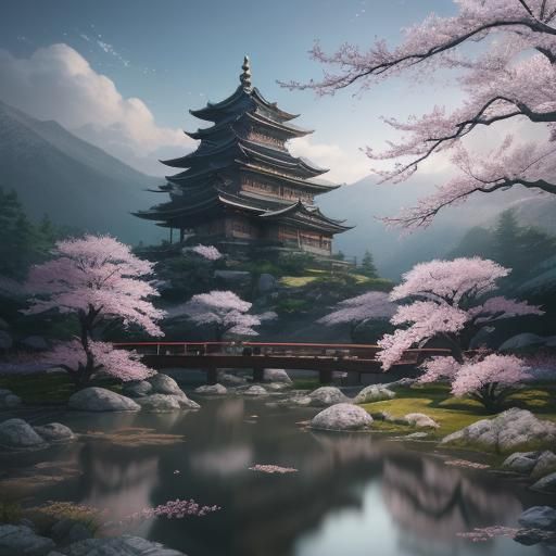 Majestic Calligraphy in 3D Anime Art Style