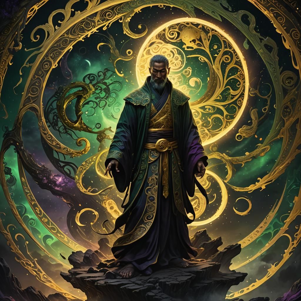 Mystical Figure in Dark Fantasy Concept Art