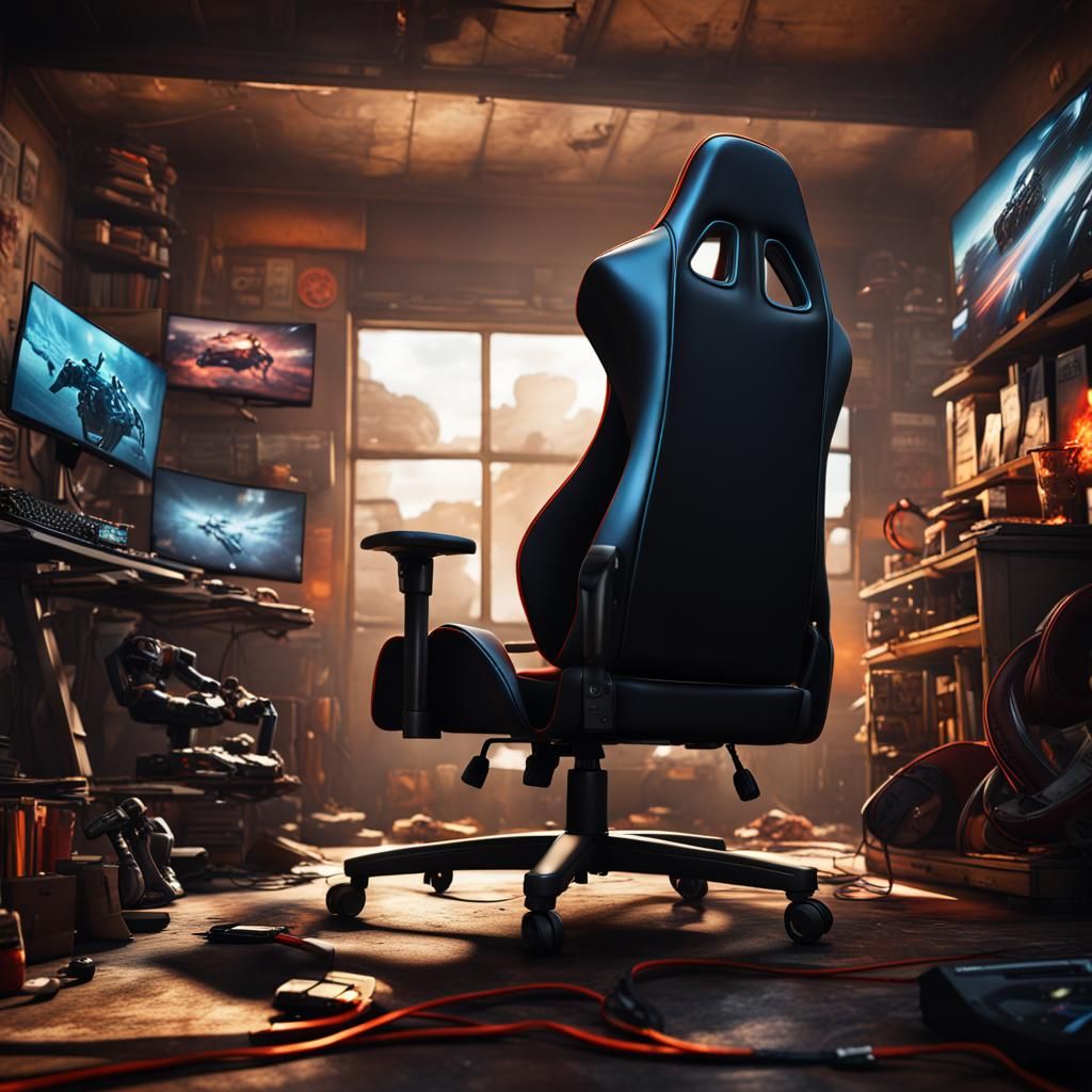 Teen Gamer Immersed in Racing World, Digital Art