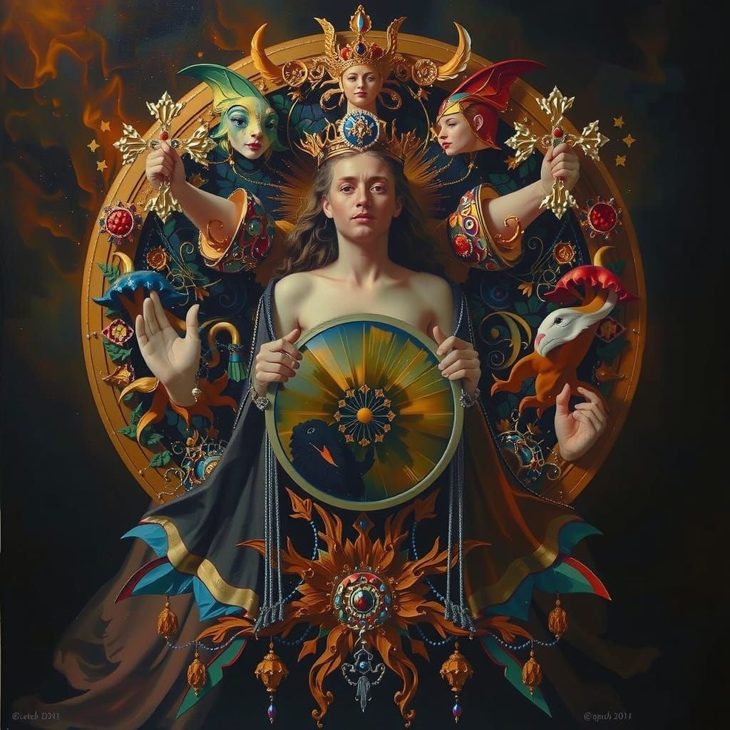 Masterpiece Painting of Beauty and Truth