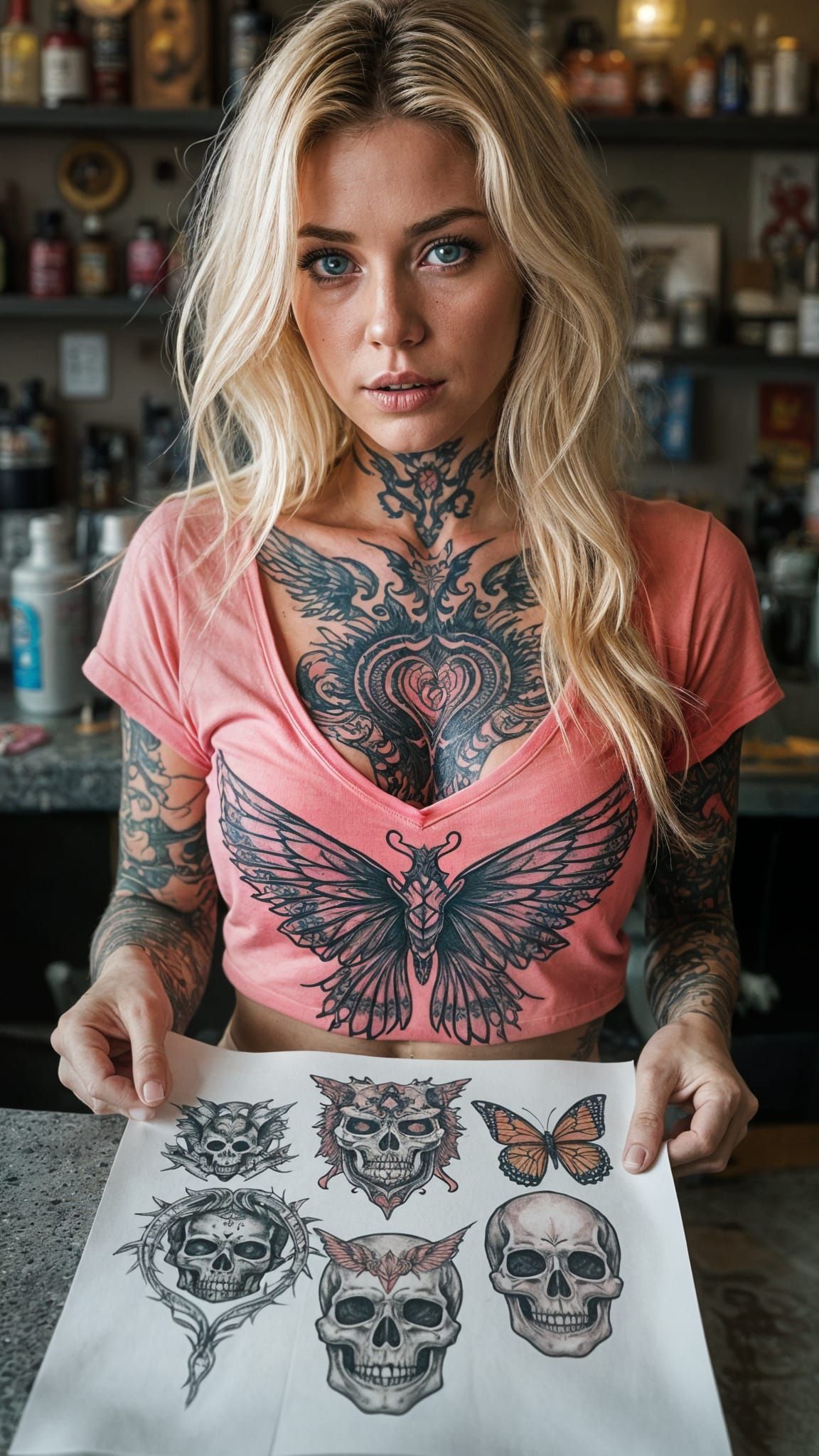 Cyberpunk Tattoo Artist Shows Her Skills
