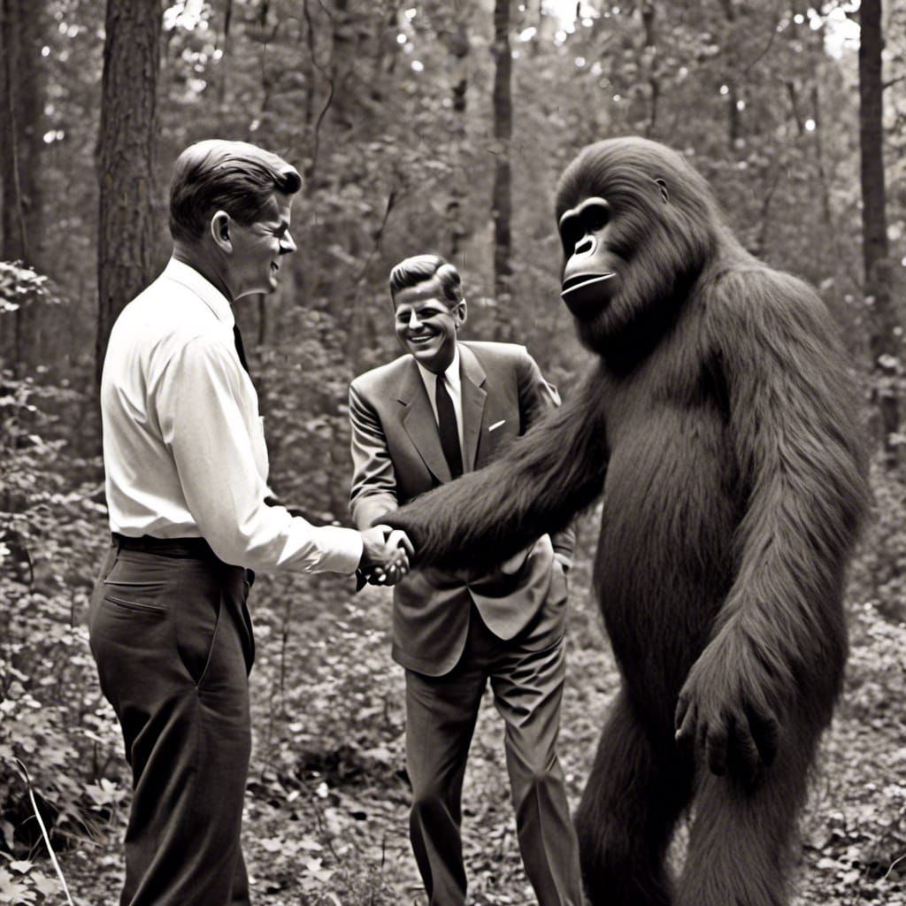 Photo evidence of John F. Kennedy shaking hands with Bigfoot...