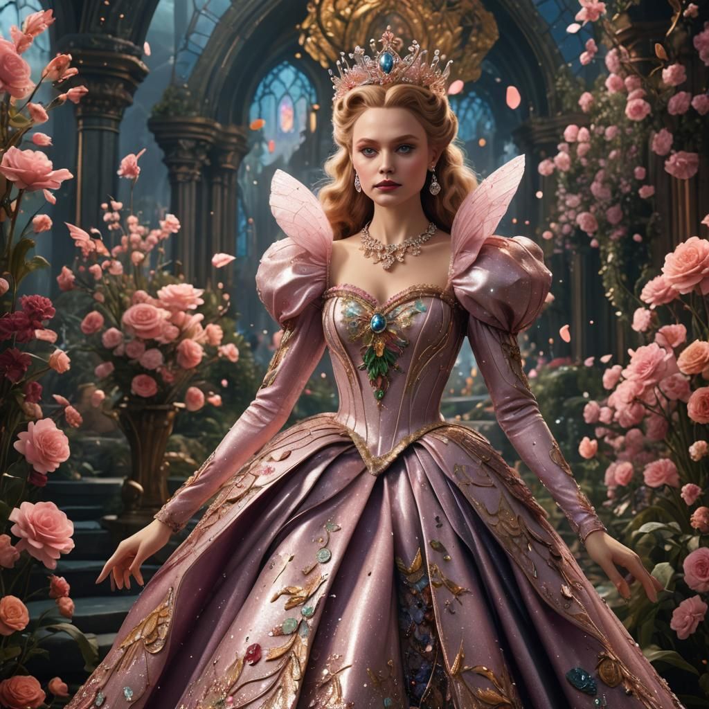 Glinda Inspired Haute Couture Dress: Fantasy Concept