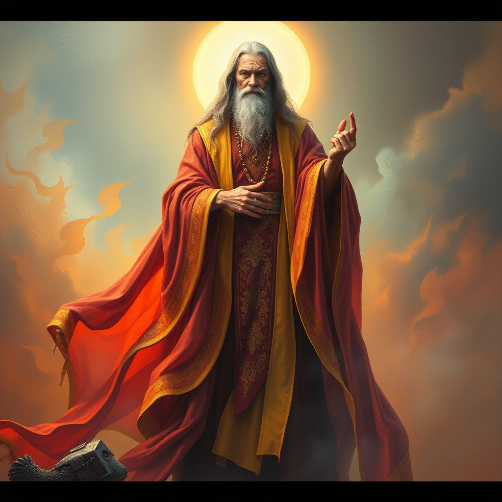 Ethereal Figure in a Halo of Golden Light