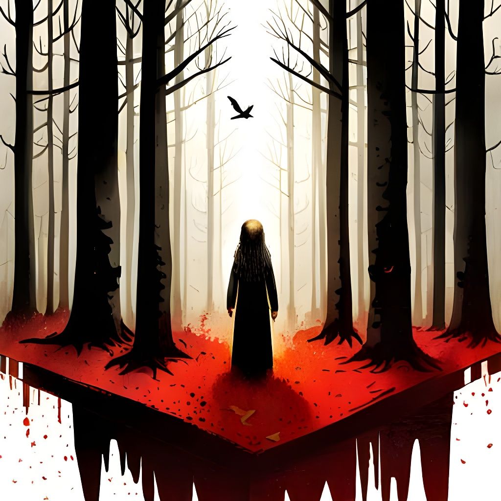 Altar of the Crow: Detailed Voxel Art Illustration