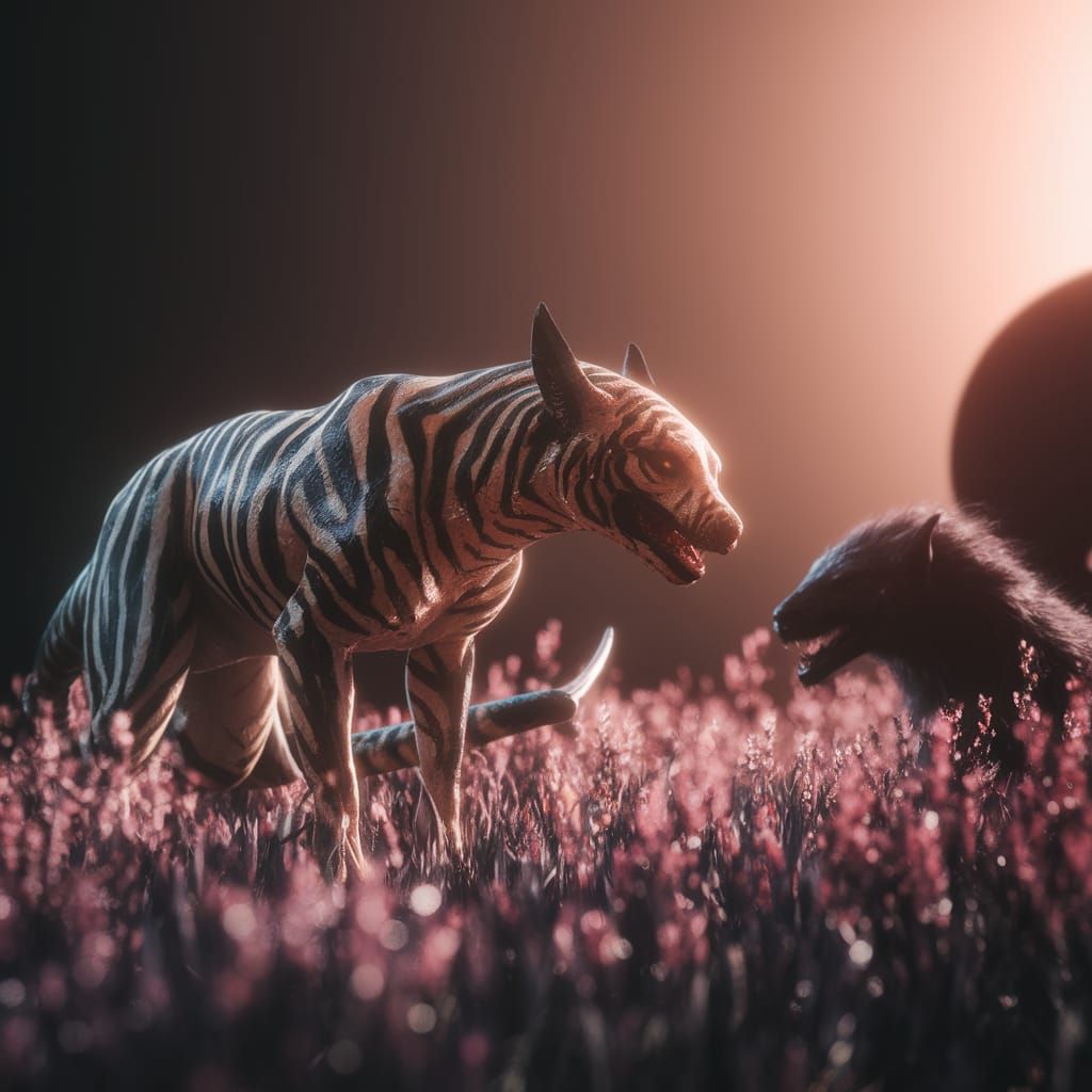 Triadic Color Scheme Alien Predator Standoff